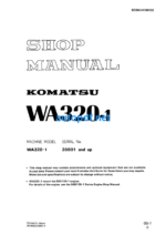 WA320-1 serial 20001 and up Shop Manual