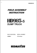 Komatsu HD985-5 Field Assembly Instruction