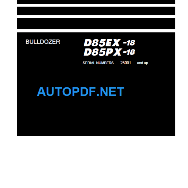 D85EX-18 D85PX-18 Field Assembly Instruction