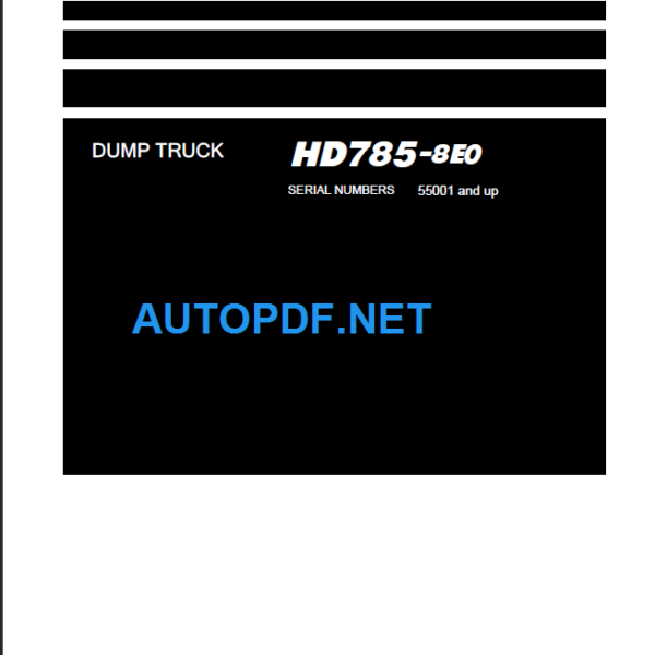 HD785-8 Shop Manual