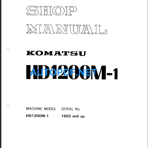HD1200M-1 Shop Manual