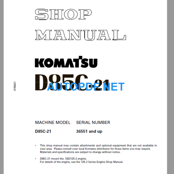 D85C-21 Shop Manual