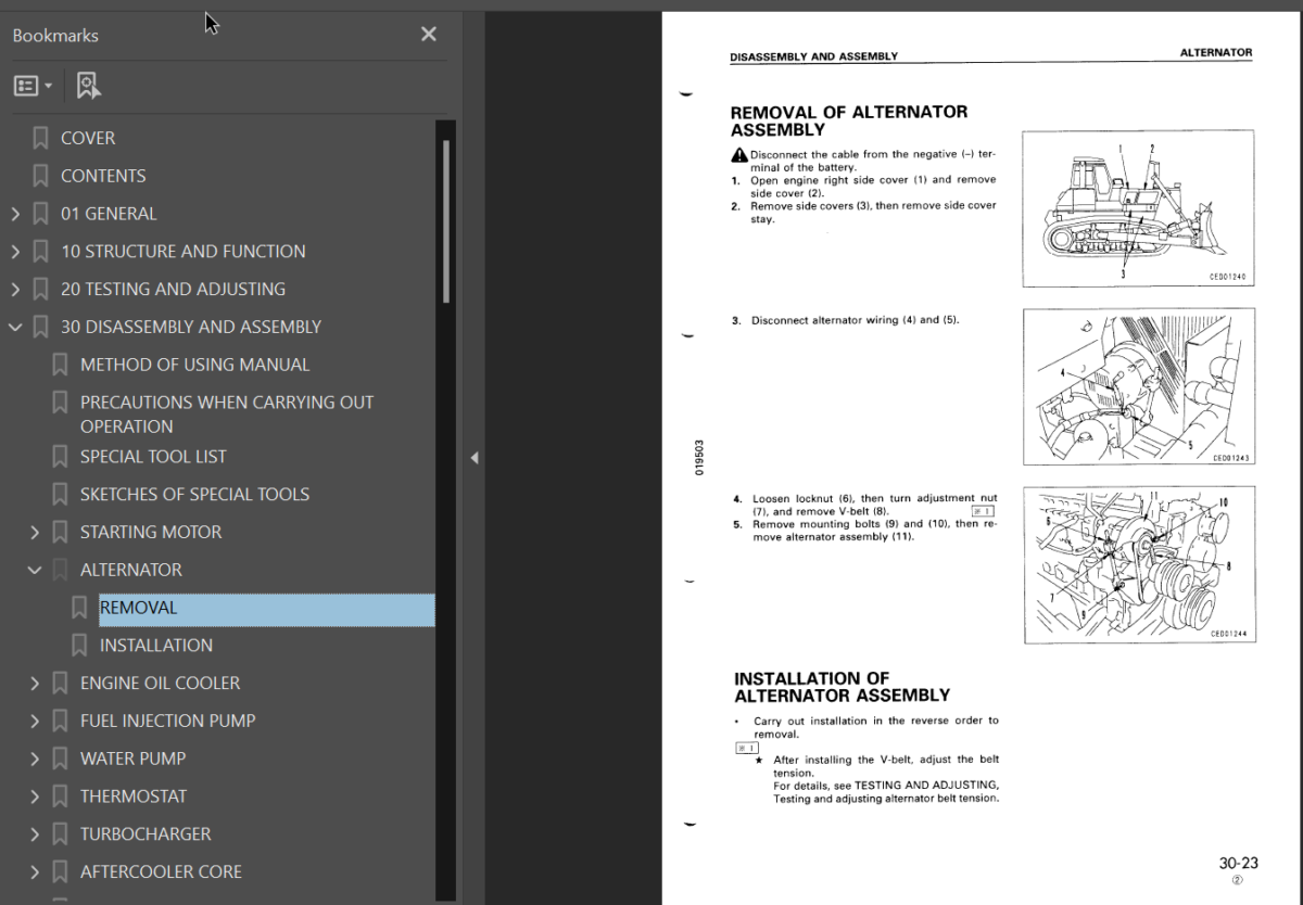 Komatsu D375A-3 (17001 and up) Shop Manual