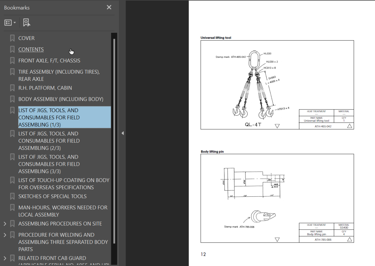 Komatsu HD985-5 Field Assembly Instruction