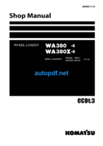 WA380-6 WA380Z-6 Shop Manual