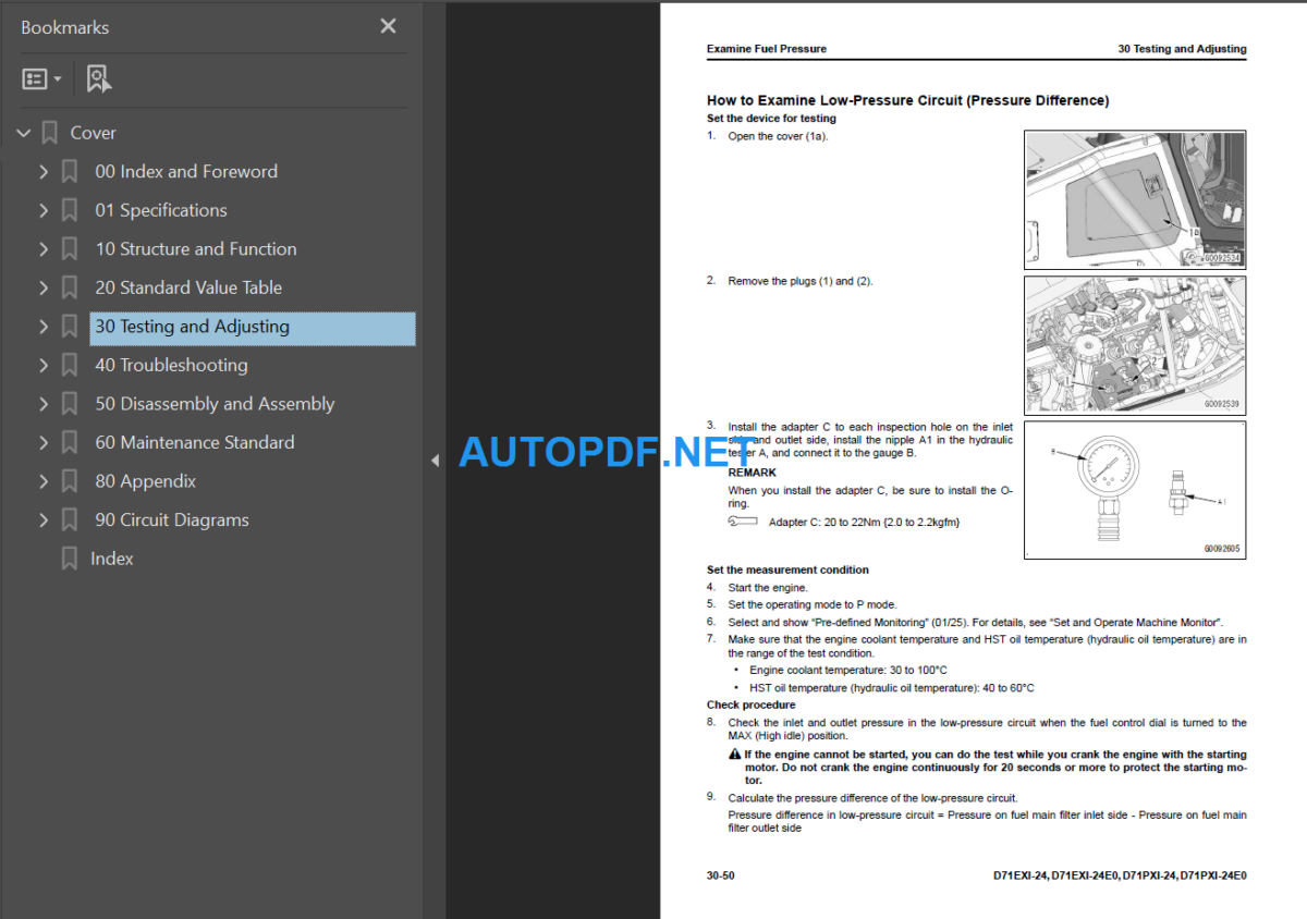 D71EXi PXi-24 (70002 and up) Shop Manual