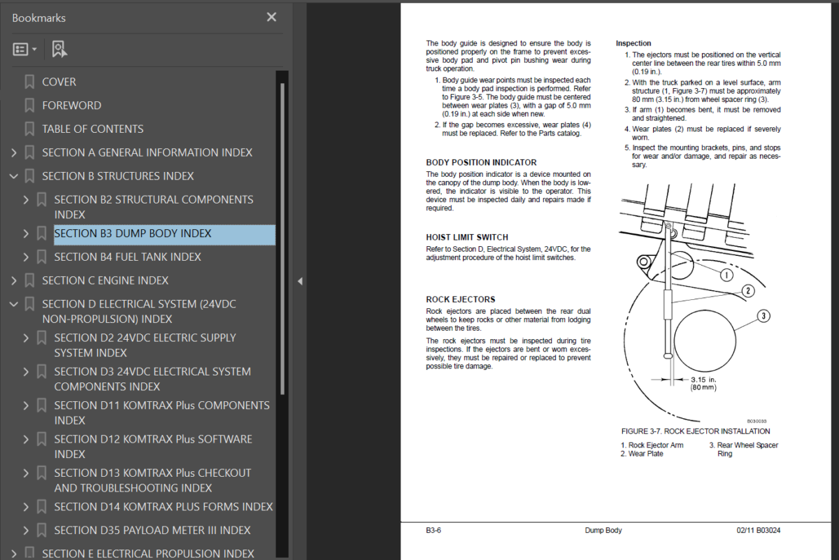 Komatsu 730E (A30603 A30610 - A30616 A30621 A30628 A30629 & A30632) Shop Manual