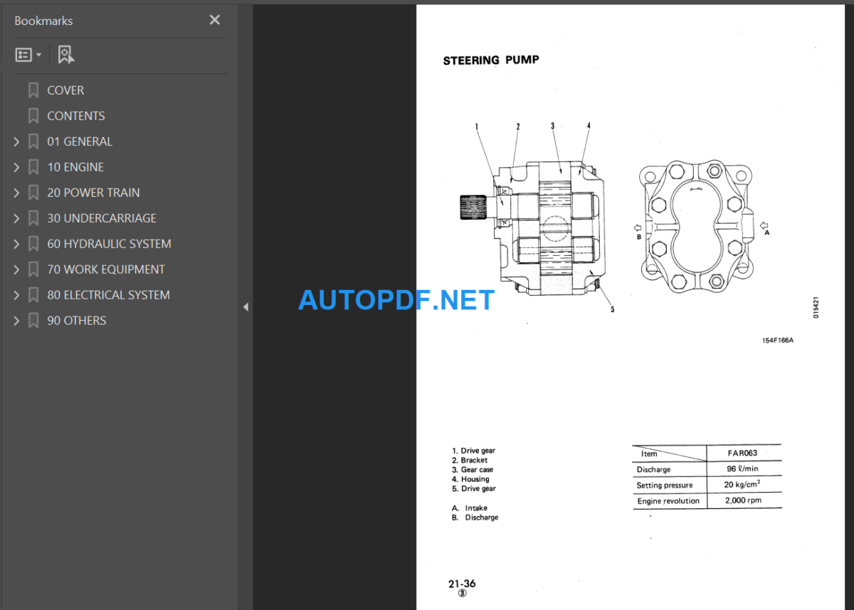 D85A E(35001 and up) P-21 Shop Manual (3001 and up)