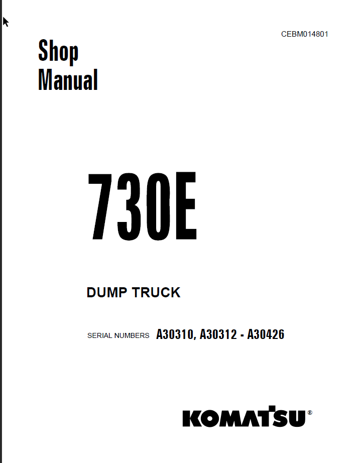 Komatsu 730E Shop Manual