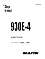 Komatsu 930E-4 (A30796 - A3100) Shop Manual