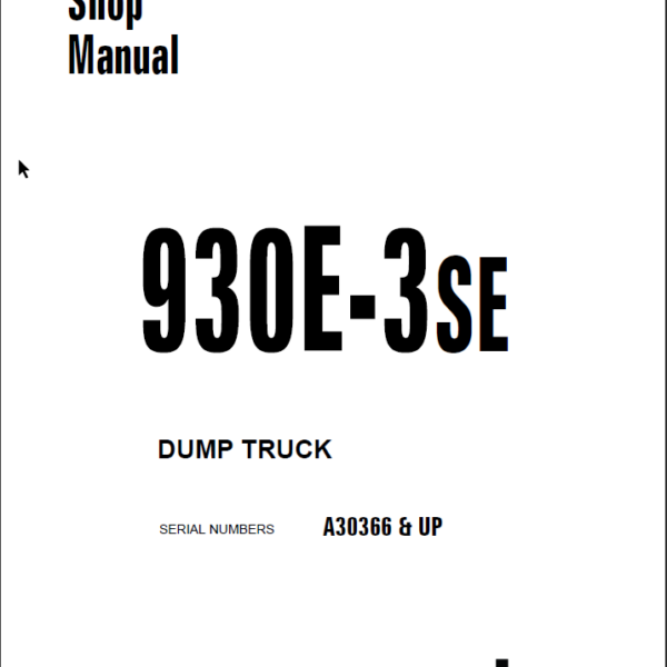 Komatsu 930E-3SE (A30366 & UP) Shop Manual