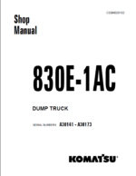 Komatsu 830E-1AC (A30141 - A30173) Shop Manual