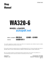 WA320-6 A34001 - A34999 Shop Manual