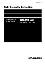 Komatsu HM300-5SE0 Field Assembly Instruction