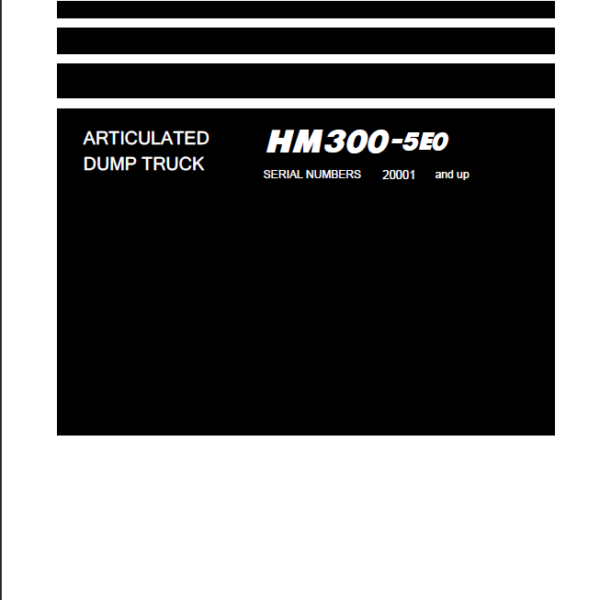 Komatsu HM300-5SE0 Field Assembly Instruction