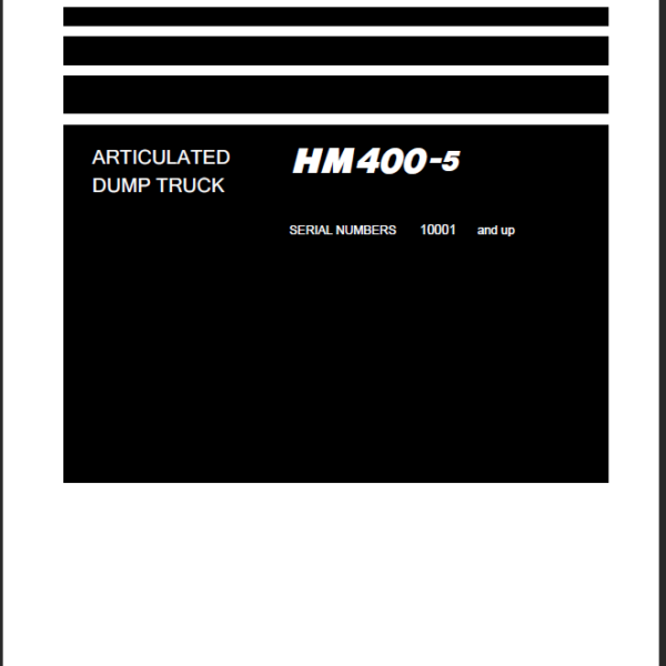 HM400-5 (10001 and up) Shop Manual