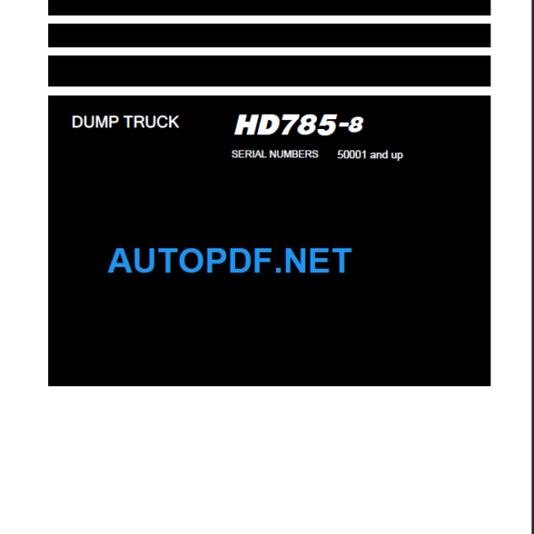 HD785-8 50001 and up Shop Manual