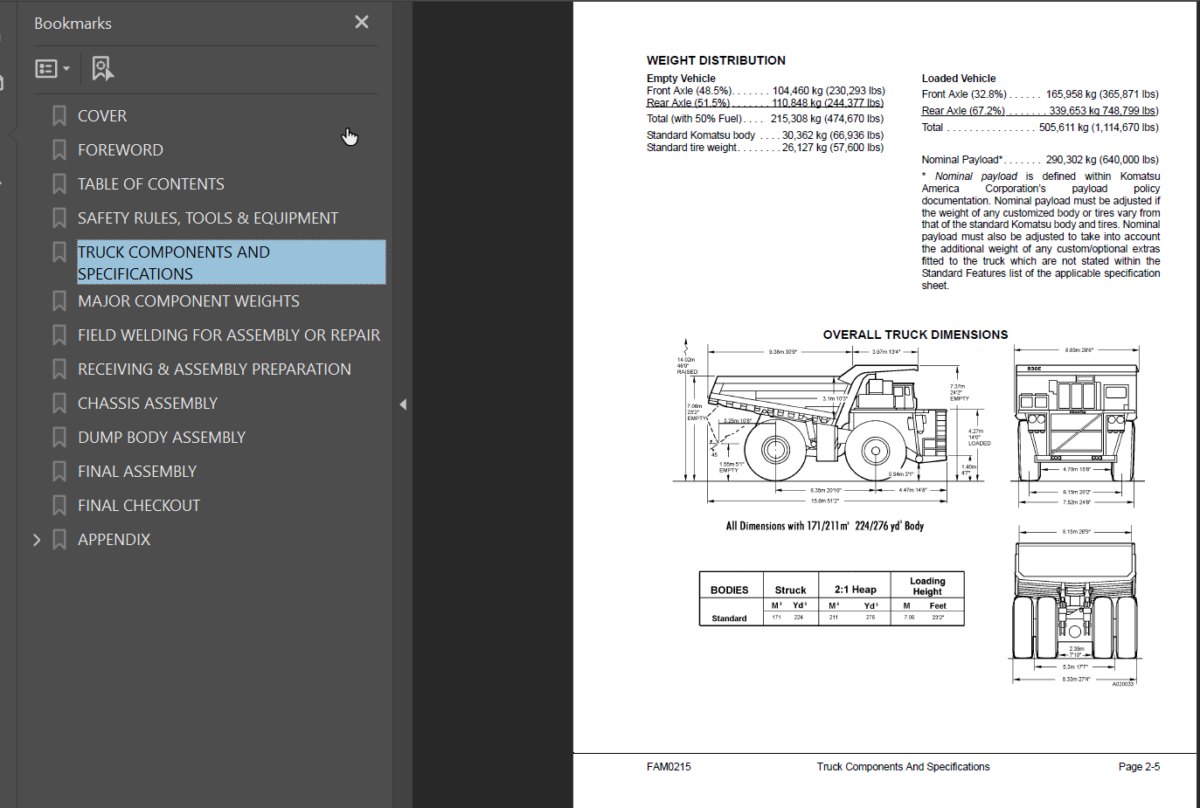Komatsu 930E-4SE Field Assembly Manual (A30587 - A30749)