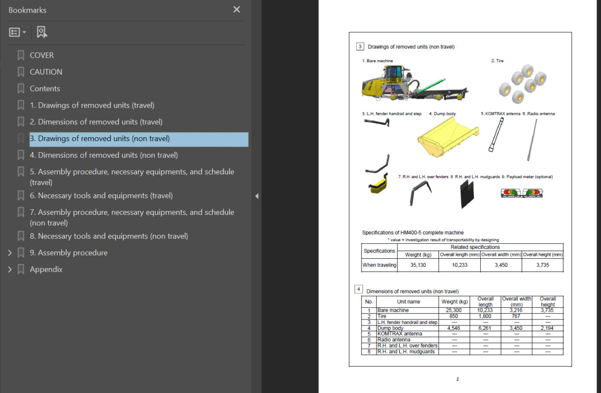 HM400-5 (10001 and up) Shop Manual