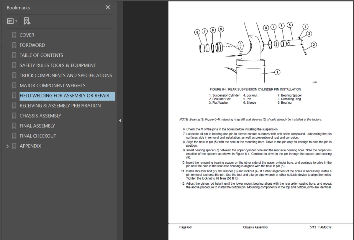 Komatsu 960E-2 Field Assembly Manual