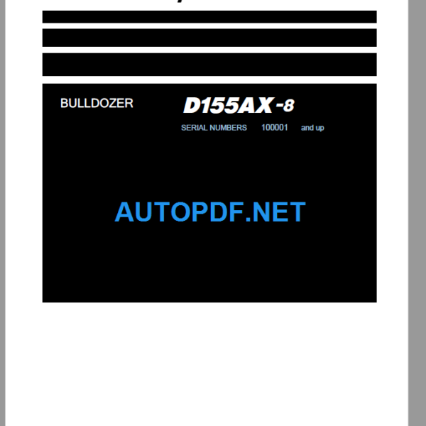 D155AX-8 Field Assembly Instruction