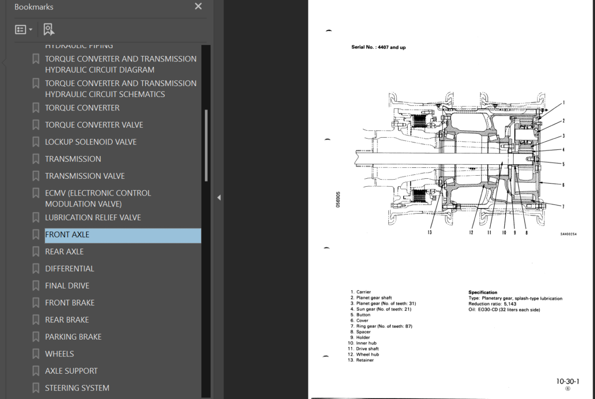 Komatsu HD465-5 Shop Manual