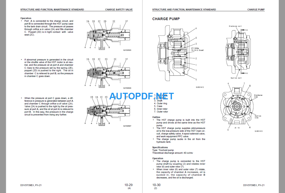 Komatsu Dozer D31EXPX-21 D37EXPX-21 D39EXPX-21 Shop Manual