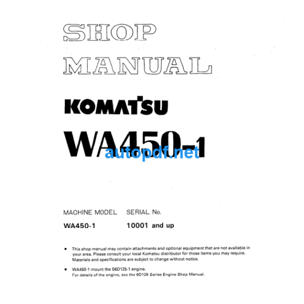 WA450-1 Shop Manual