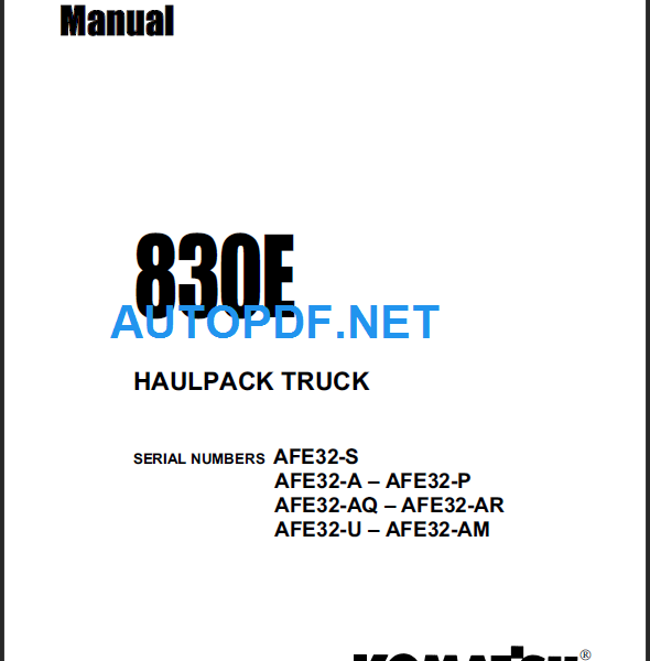 830E Shop Manual