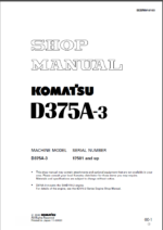 Komatsu D375A-3 Shop Manual