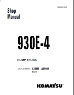 Komatsu 930E-4 (A30990 - A31054) Shop Manual