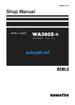 WA380Z-6 SERIAL NUMBERS C50001 and up Shop Manual