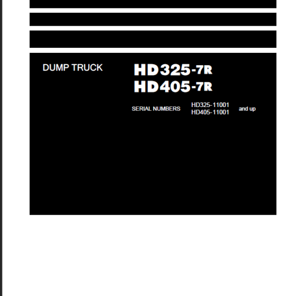 HD325-7R HD405-7R Field Assembly Instruction