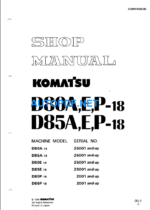 D80A E P-18 D85A E P-18 Shop Manual