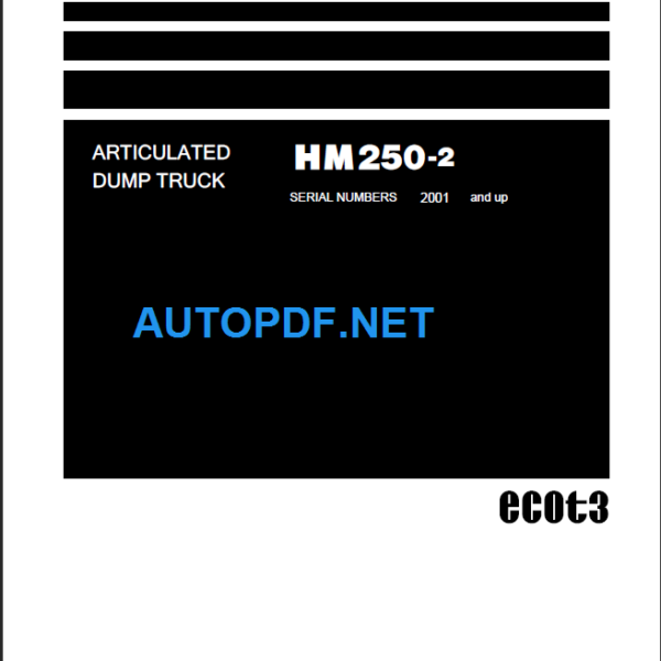 HM250-2 Shop Manual