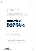 D275A-5 (25001 and up) Shop Manual