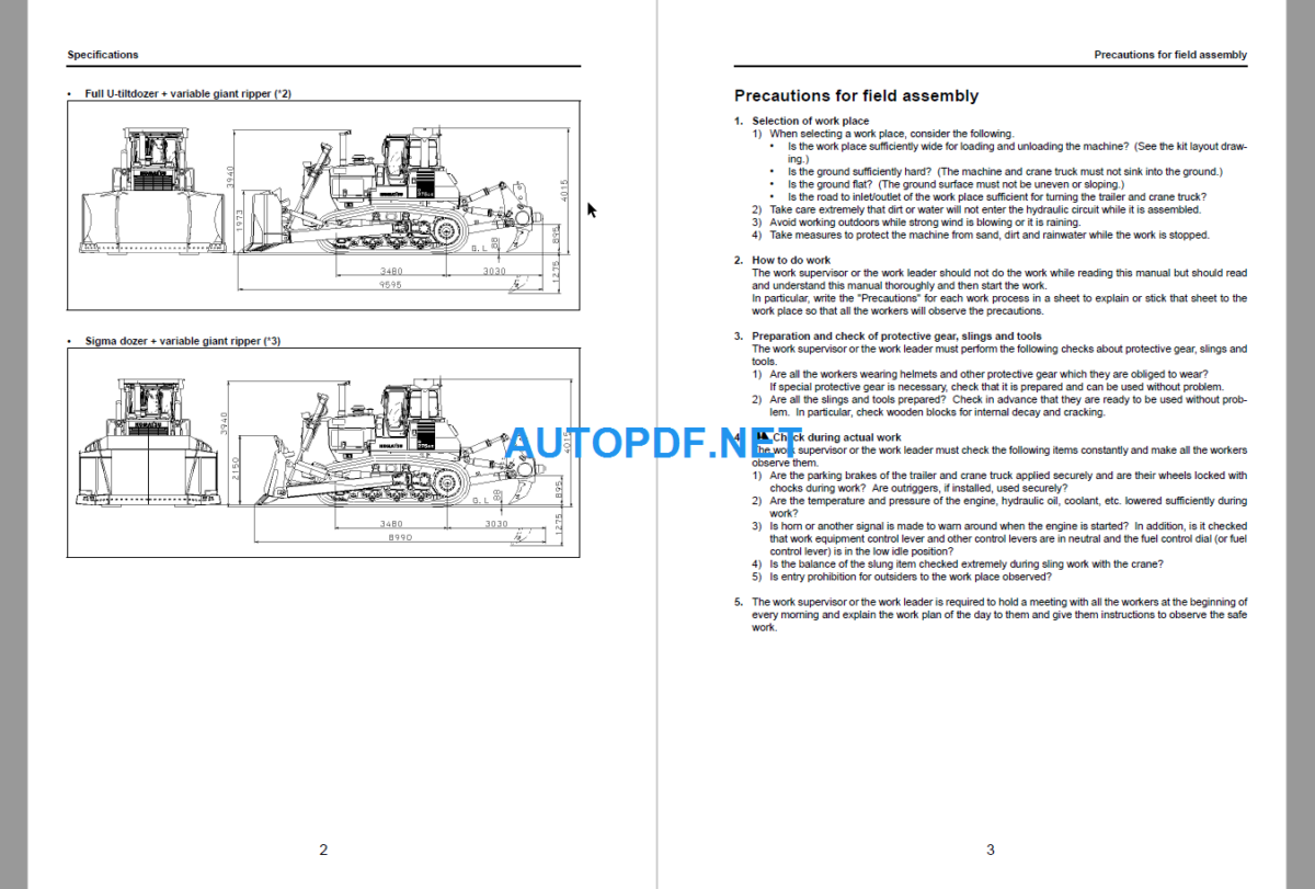 D275AX-5E0 Field Assembly Instruction