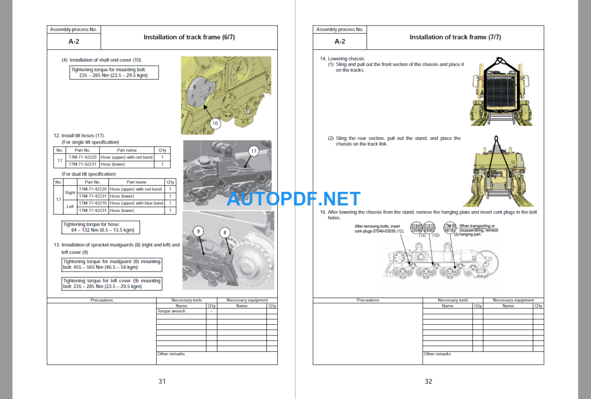 D275AX-5E0 Field Assembly Instruction (40001 and up)