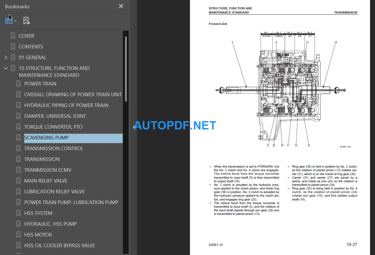 D85EX PX-15 Shop Manual