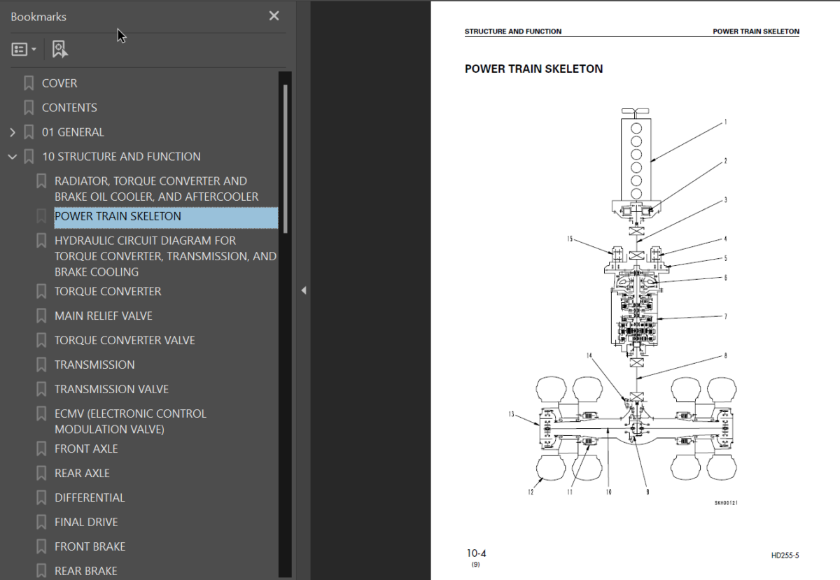 Komatsu HD255-5 Shop Manual