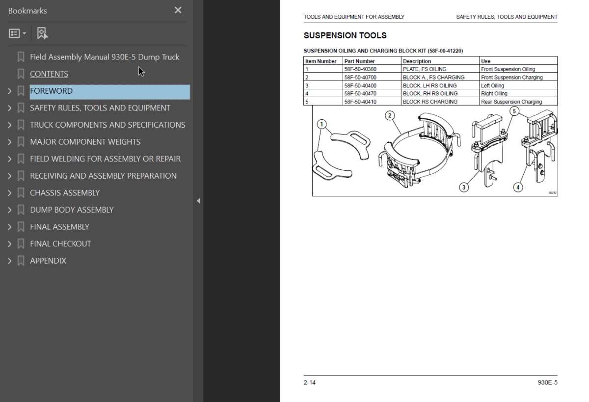 Komatsu 930E-5 Field Assembly Manual