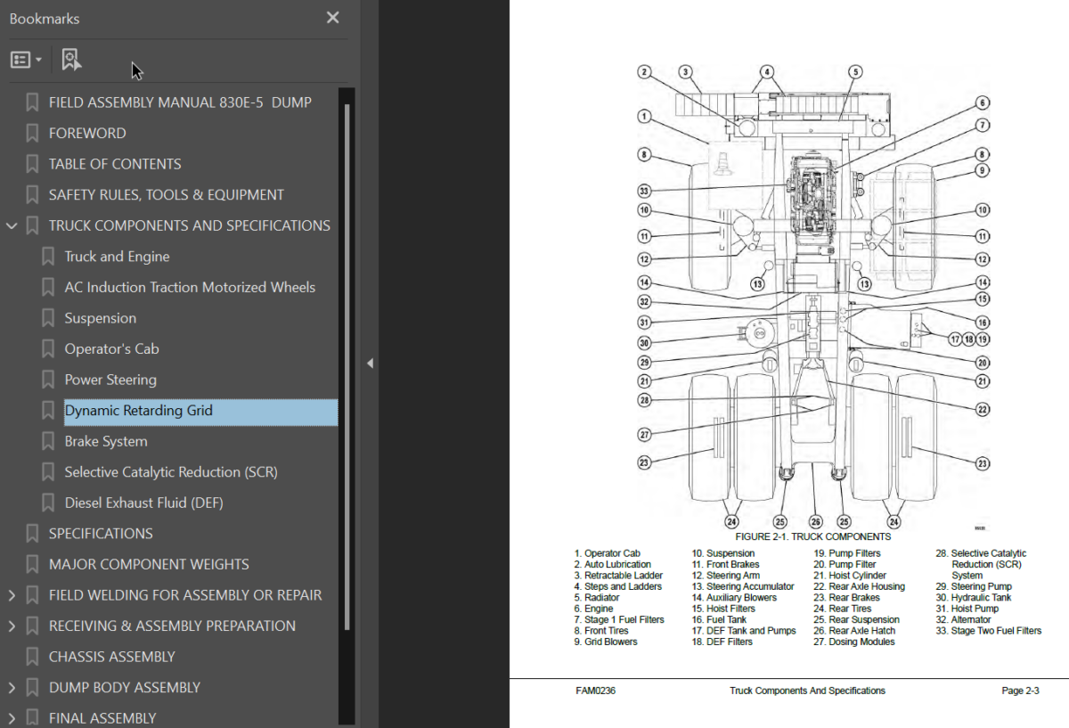 Komatsu 830E-5 Field Assembly Manual (A50005 - A50099)