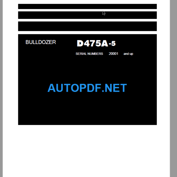 D475A-5 Field Assembly Instruction