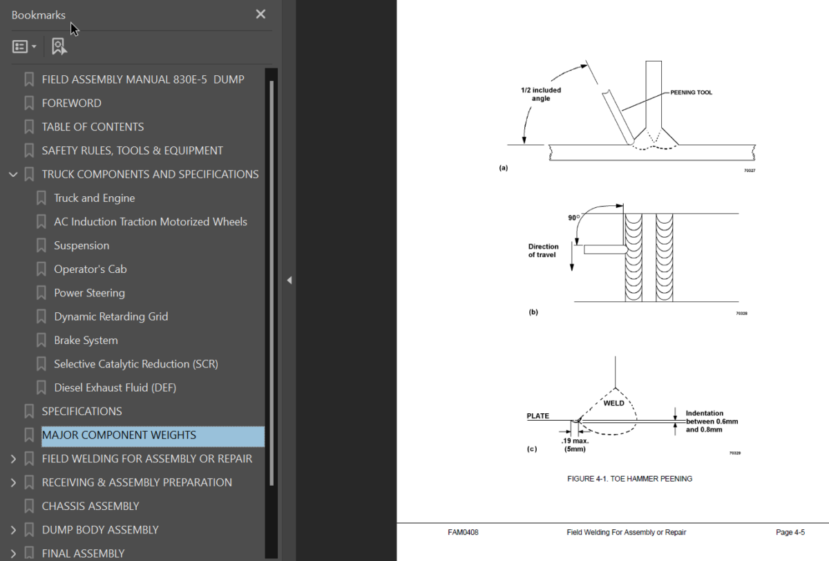 Komatsu 830E-5 Field Assembly Manual (A50005 - A50099)