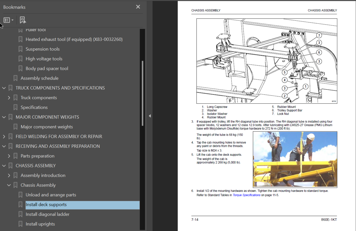 Komatsu 860E-1KT Field Assembly Manual (BFP41-A thru BFP41-AD)