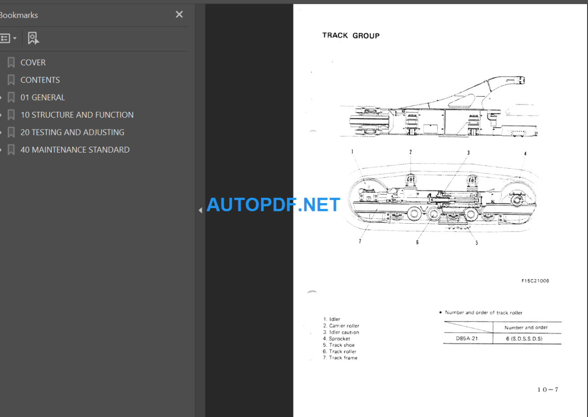 D85A-21 Shop Manual (36090 and up)