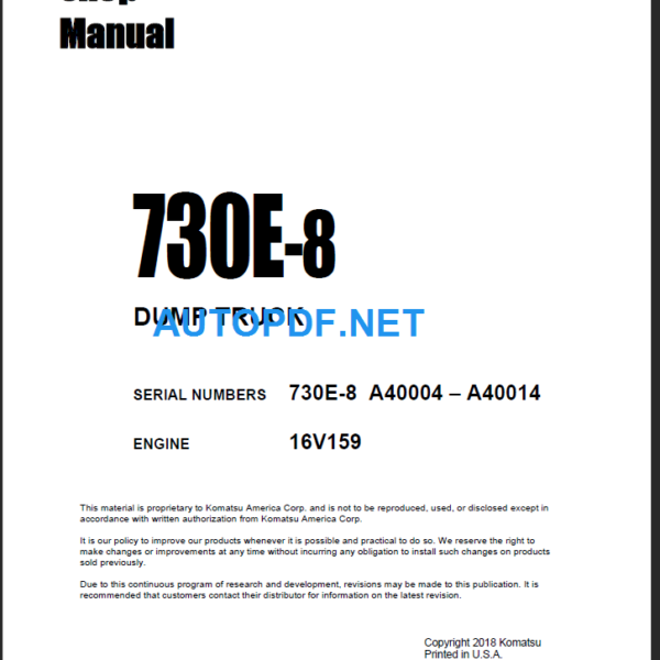 730E-8 Shop Manual