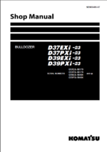 Komatsu D37EXi-23 D37PXi-23 D39EXi-23 D39PXi-23 Shop Manual