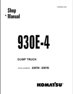 Komatsu 930E-4 (A30750 - A30795) Shop Manual