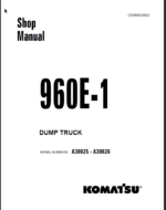 Komatsu 960E-1 (A30025 - A30026) Shop Manual